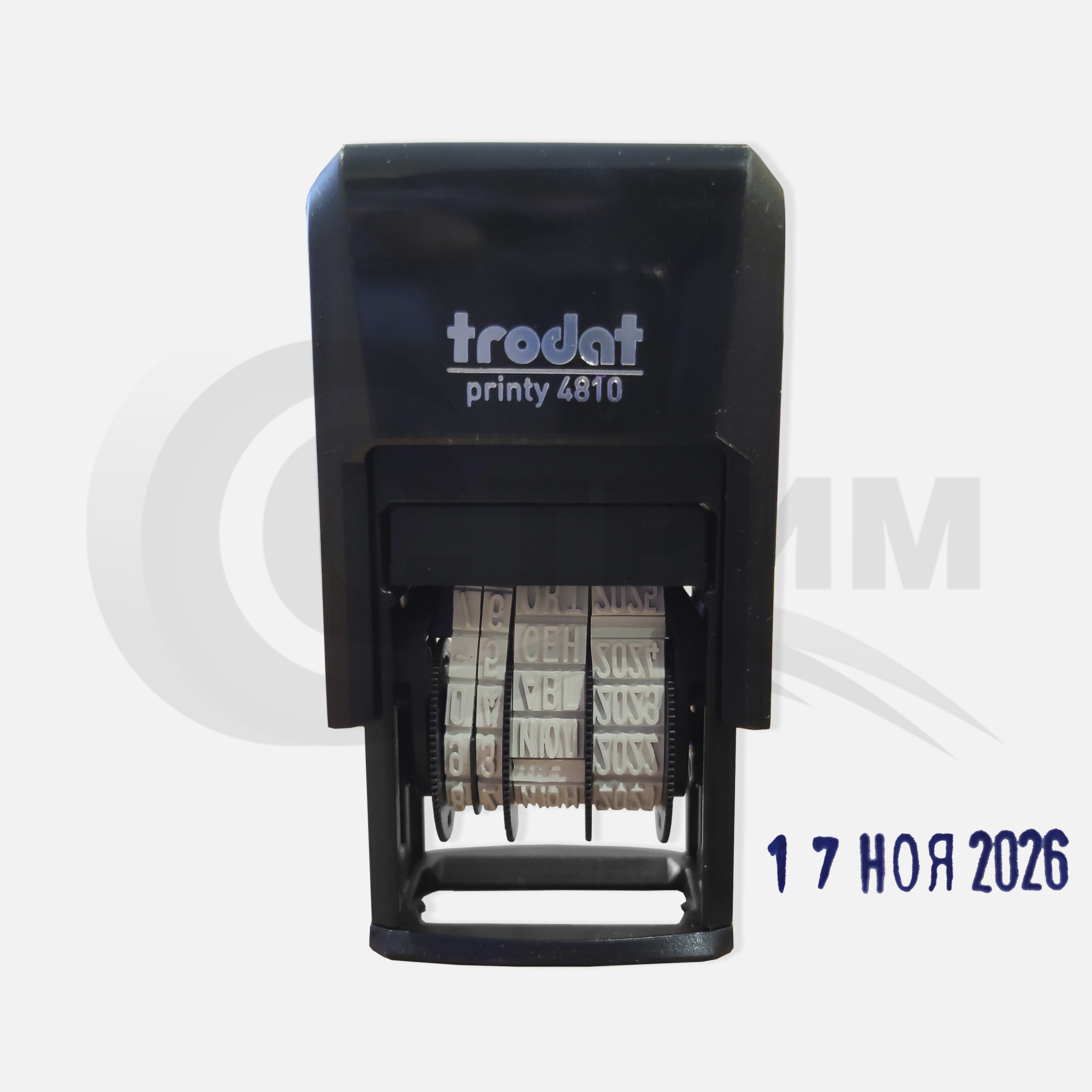 Датер-мини Printy 4810, шрифт 3,8 мм. Буквенный Тродат
